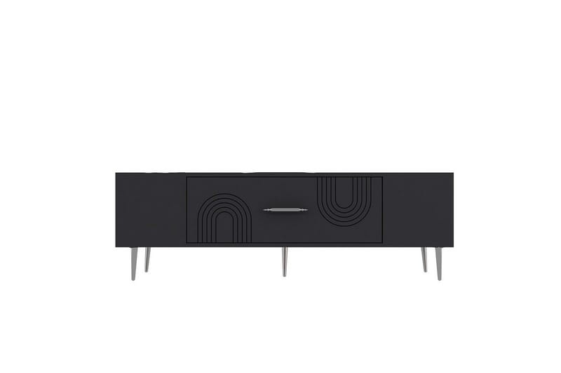 Drova Tv-bänk 150 cm, Antracit/Silver