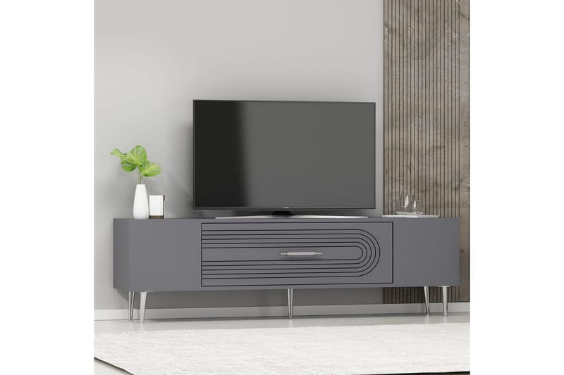 Drova Tv-bänk 150 cm - Antracit/Silver - Möbler - Vardagsrum - Tv-möbler & mediamöbler - Tv-bänkar