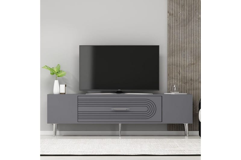 Drova Tv-bänk 150 cm - Antracit/Silver - Möbler - Vardagsrum - Tv-möbler & mediamöbler - Tv-bänkar