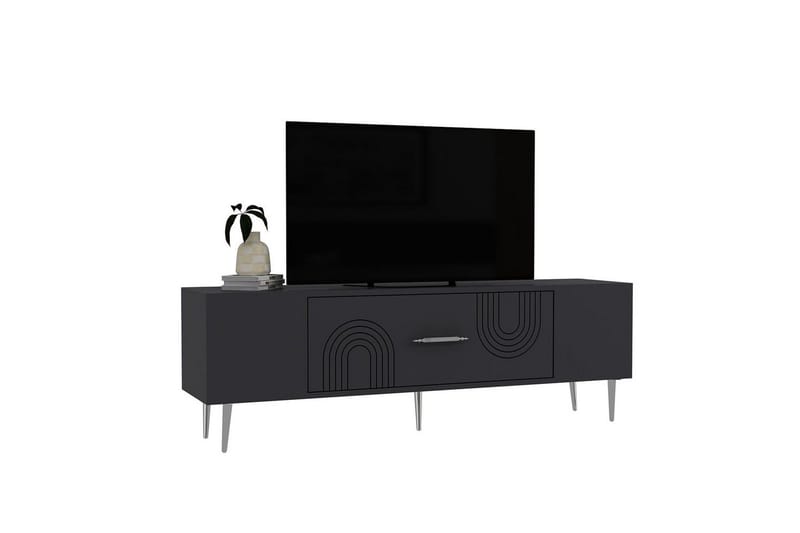 Drova Tv-bänk 150 cm - Antracit/Silver - Möbler - Vardagsrum - Tv-möbler & mediamöbler - Tv-bänkar