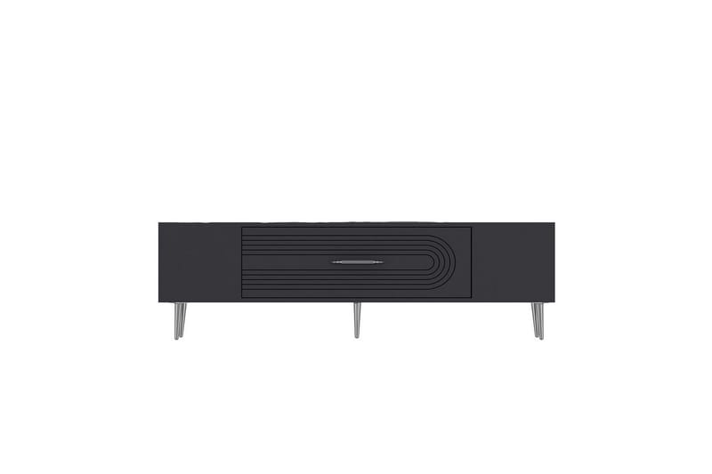 Drova Tv-bänk 150 cm, Antracit/Silver