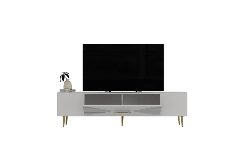 Drova Tv-bänk 150 cm - Vit/Guld - Möbler - Vardagsrum - Tv-möbler & mediamöbler - Tv-bänkar