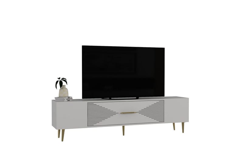 Drova Tv-bänk 150 cm - Vit/Guld - Möbler - Vardagsrum - Tv-möbler & mediamöbler - Tv-bänkar