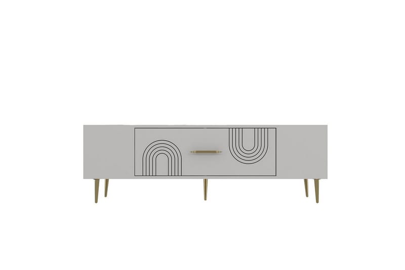 Drova Tv-bänk 150 cm - Vit/Guld - Möbler - Vardagsrum - Tv-möbler & mediamöbler - Tv-bänkar