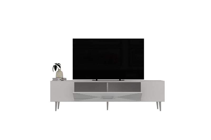 Drova Tv-bänk 150 cm - Vit/Silver - Möbler - Vardagsrum - Tv-möbler & mediamöbler - Tv-bänkar