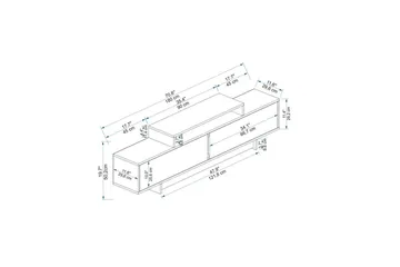 Durros Tv-bänk 180 cm - Valnöt/Beige - Möbler - Vardagsrum - Tv-möbler & mediamöbler - Tv-bänkar