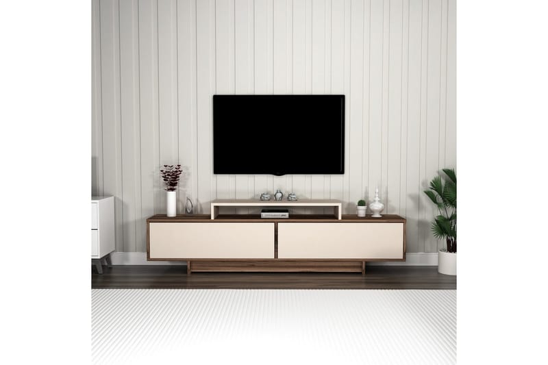 Durros Tv-bänk 180 cm - Valnöt/Beige - Möbler - Vardagsrum - Tv-möbler & mediamöbler - Tv-bänkar