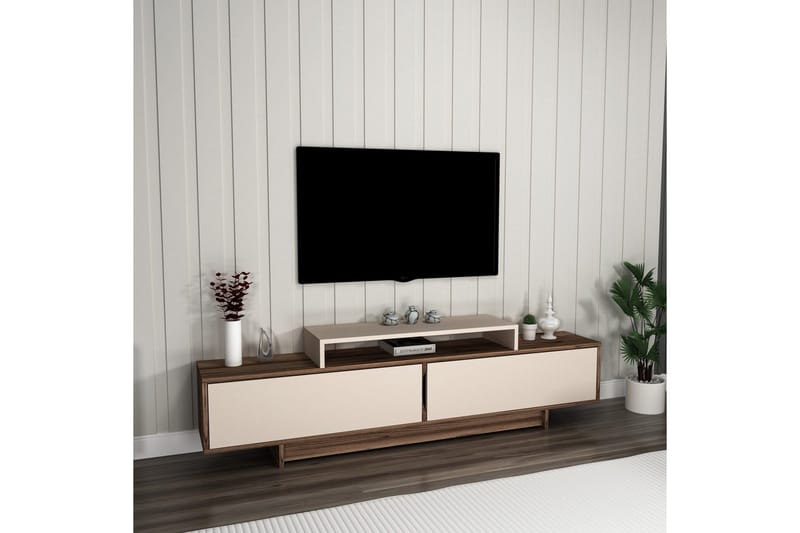 Durros Tv-bänk 180 cm - Valnöt/Beige - Möbler - Vardagsrum - Tv-möbler & mediamöbler - Tv-bänkar