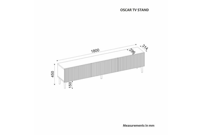 Elith Tv-bänk 180 cm - Ek - Möbler - Vardagsrum - Tv-möbler & mediamöbler - Tv-bänkar