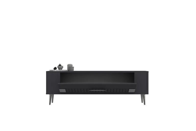 Estel Tv-bänk 120 cm - Antracit/Silver - Möbler - Vardagsrum - Tv-möbler & mediamöbler - Tv-bänkar