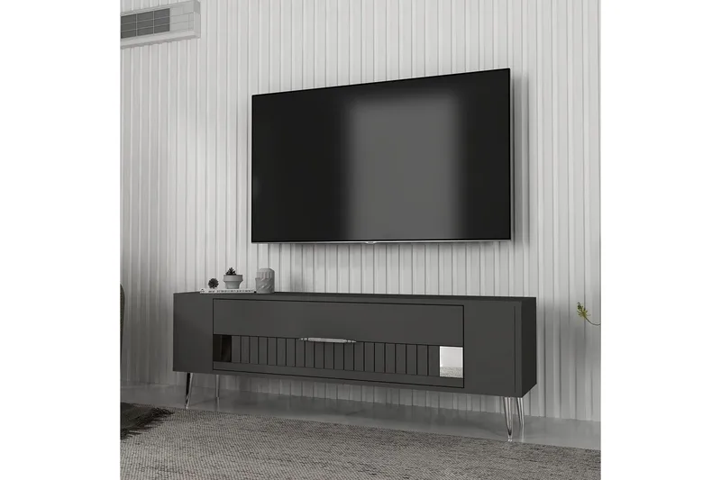 Estel Tv-bänk 120 cm - Antracit/Silver - Möbler - Vardagsrum - Tv-möbler & mediamöbler - Tv-bänkar