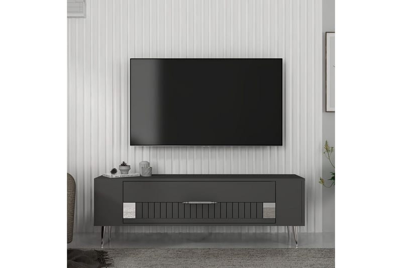Estel Tv-bänk 120 cm - Antracit/Silver - Möbler - Vardagsrum - Tv-möbler & mediamöbler - Tv-bänkar