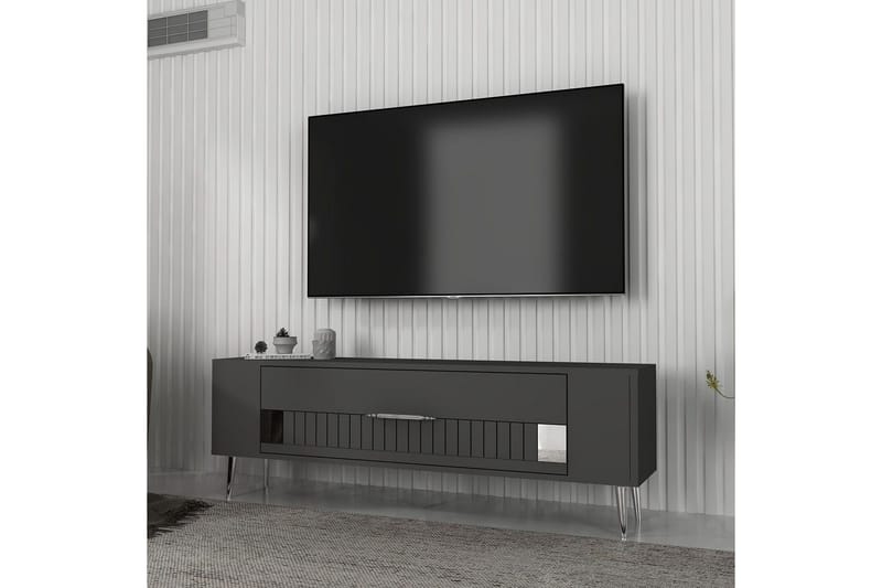 Estel Tv-bänk 120 cm - Antracit/Silver - Möbler - Vardagsrum - Tv-möbler & mediamöbler - Tv-bänkar