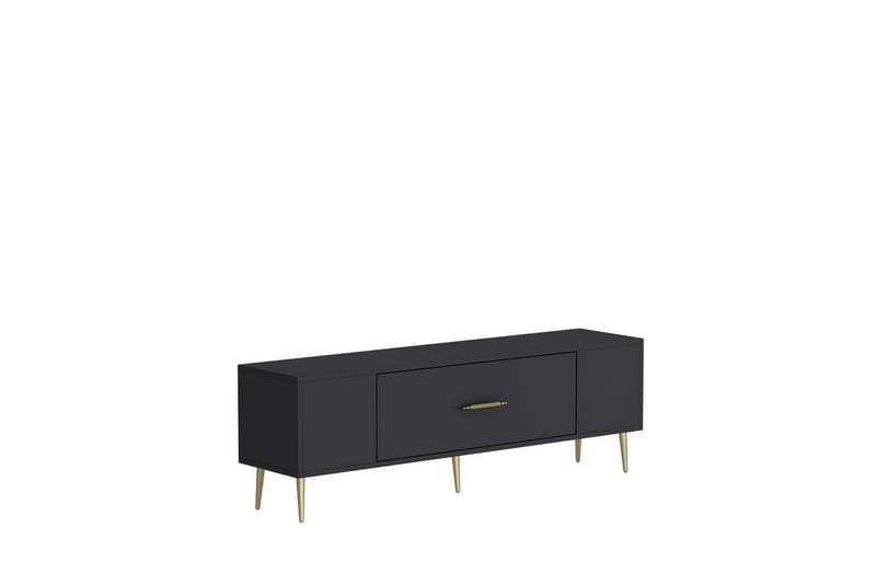 Feynor Tv-bänk 150 cm, Antracit/Guld
