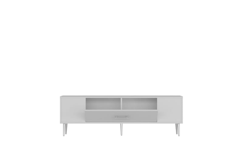 Feynor Tv-bänk 150 cm - Vit/Silver - Möbler - Vardagsrum - Tv-möbler & mediamöbler - Tv-bänkar