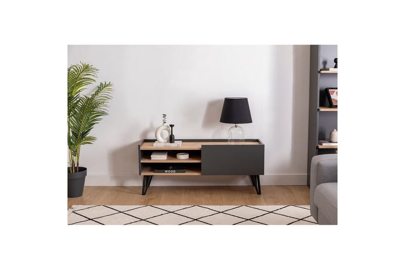 Giancarlo Tv-bänk 120 cm - Blå/Antracit - Möbler - Vardagsrum - Tv-möbler & mediamöbler - Tv-bänkar