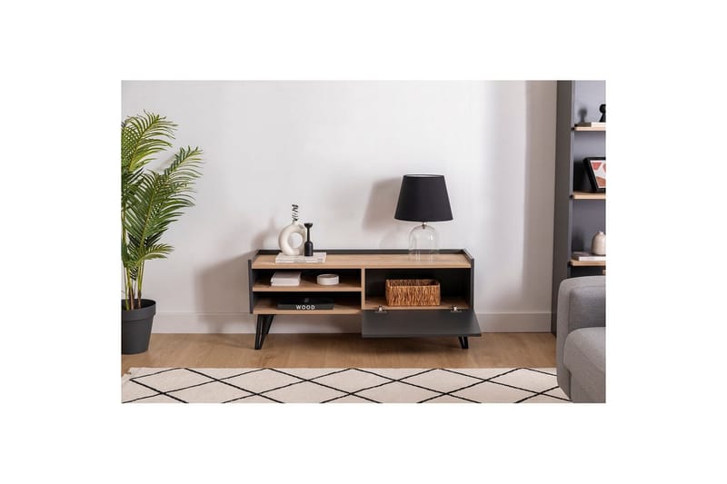 Giancarlo Tv-bänk 120 cm - Blå/Antracit - Möbler - Vardagsrum - Tv-möbler & mediamöbler - Tv-bänkar
