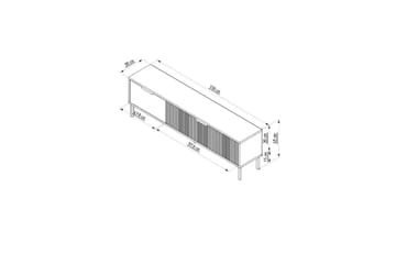 Hew Tv-bänk 150 cm - Vit/Antracit - Möbler - Vardagsrum - Tv-möbler & mediamöbler - Tv-bänkar