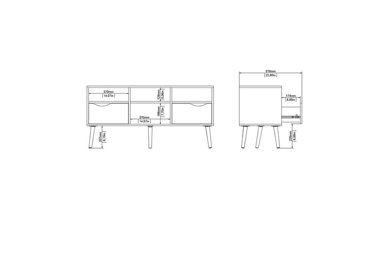 Hostafranc Tv-bänk 57,4 cm - Möbler - Vardagsrum - Tv-möbler & mediamöbler - Tv-bänkar