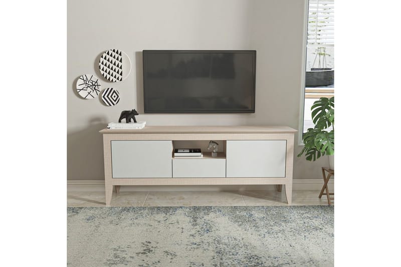 Hue Tv-bänk 150 cm - Beige/Vit - Möbler - Vardagsrum - Tv-möbler & mediamöbler - Tv-bänkar