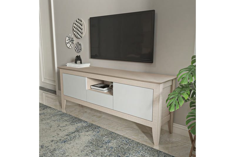Hue Tv-bänk 150 cm - Beige/Vit - Möbler - Vardagsrum - Tv-möbler & mediamöbler - Tv-bänkar