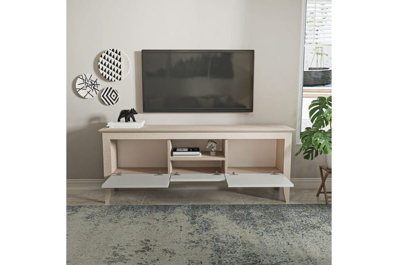 Hue Tv-bänk 150 cm - Beige/Vit - Möbler - Vardagsrum - Tv-möbler & mediamöbler - Tv-bänkar