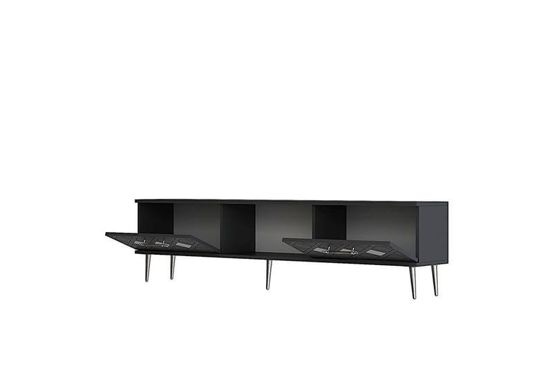 Ilna Tv-bänk 150 cm - Antracit/Silver - Möbler - Vardagsrum - Tv-möbler & mediamöbler - Tv-bänkar