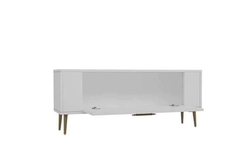 Javin Tv-bänk 120 cm - Vit/Guld - Möbler - Vardagsrum - Tv-möbler & mediamöbler - Tv-bänkar