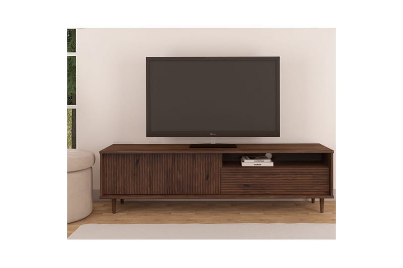 Jerzy Tv-stativ 180x38 cm - Brun - Möbler - Vardagsrum - Tv-möbler & mediamöbler - Tv-väggfästen & mediastativ - Tv stativ & väggfästen