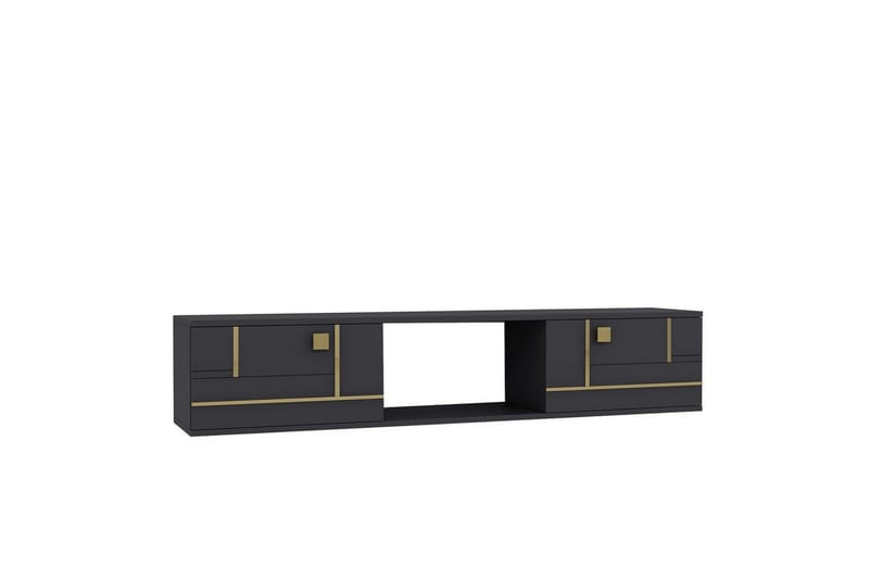 Jorin Tv-bänk 150 cm - Antracit/Guld - Möbler - Vardagsrum - Tv-möbler & mediamöbler - Tv-bänkar