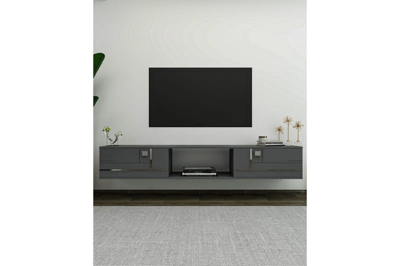 Jorin Tv-bänk 150 cm - Antracit/Silver - Möbler - Vardagsrum - Tv-möbler & mediamöbler - Tv-bänkar