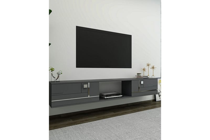 Jorin Tv-bänk 150 cm - Antracit/Silver - Möbler - Vardagsrum - Tv-möbler & mediamöbler - Tv-bänkar