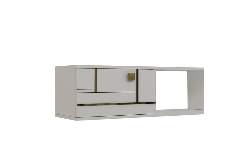 Jorin Tv-bänk 150 cm - Vit/Guld - Möbler - Vardagsrum - Tv-möbler & mediamöbler - Tv-bänkar