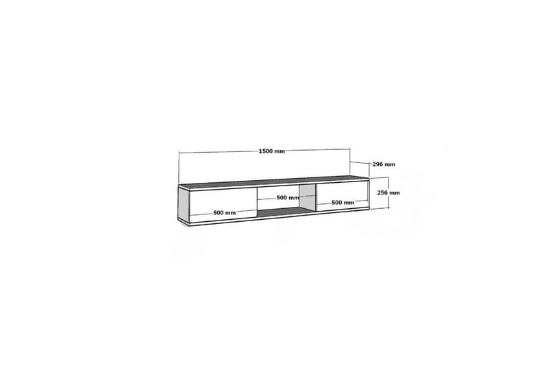 Jorin Tv-bänk 150 cm - Vit/Silver - Möbler - Vardagsrum - Tv-möbler & mediamöbler - Tv-bänkar