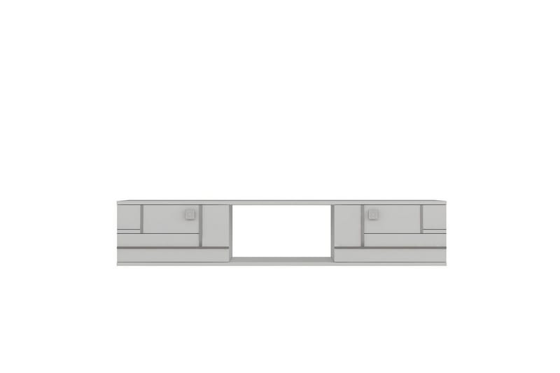 Jorin Tv-bänk 150 cm, Vit/Silver