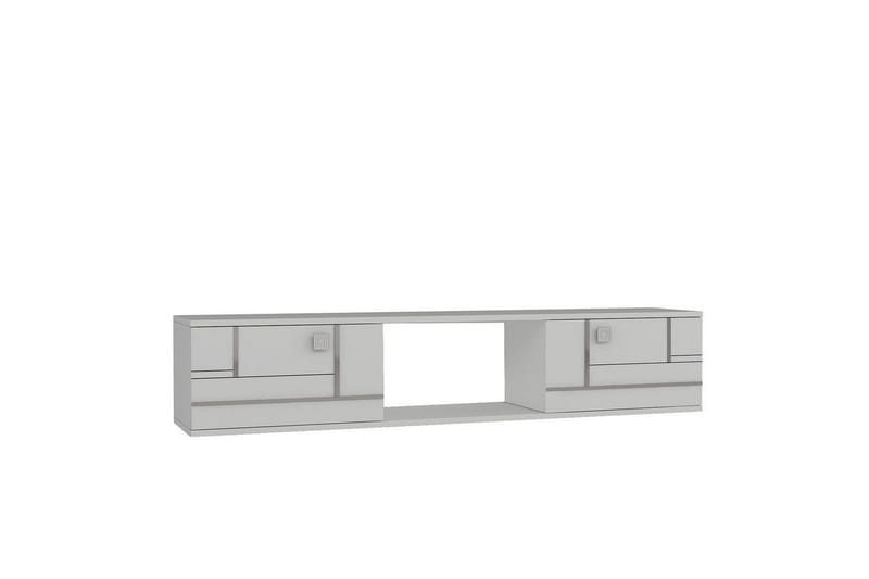 Jorin Tv-bänk 150 cm - Vit/Silver - Möbler - Vardagsrum - Tv-möbler & mediamöbler - Tv-bänkar