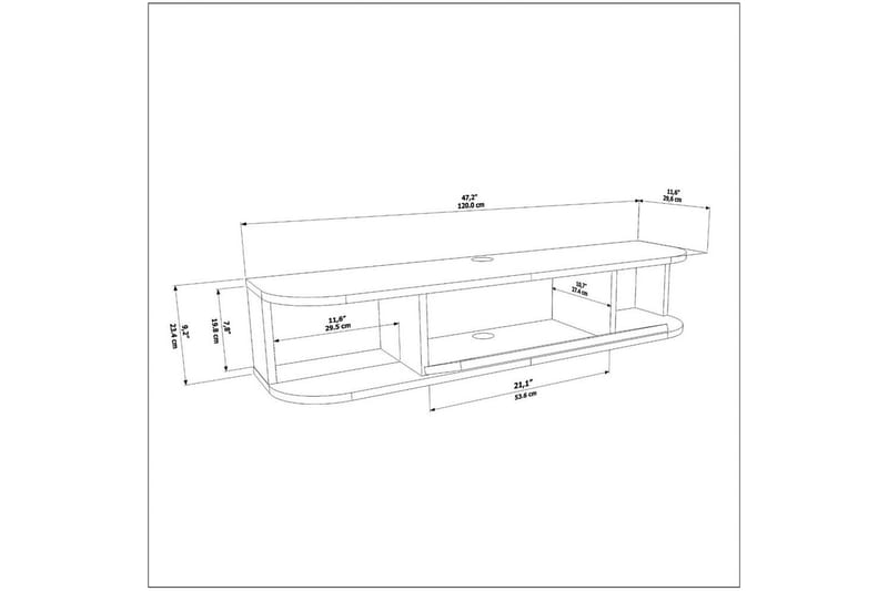 Kalvos Tv-bänk 120 cm - Ek - Möbler - Vardagsrum - Tv-möbler & mediamöbler - Tv-bänkar