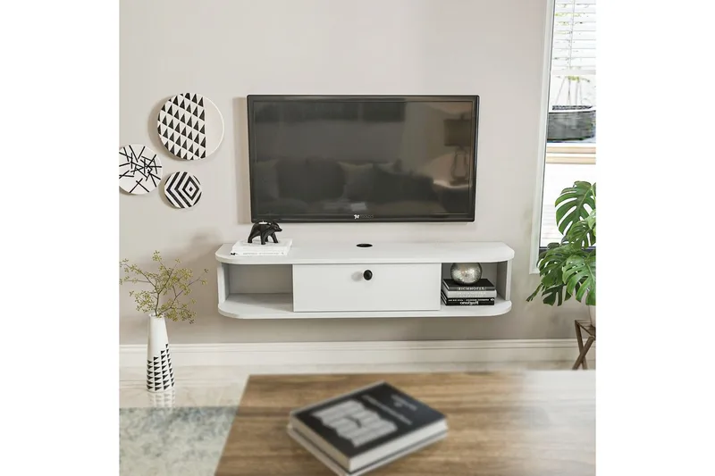 Kalvos Tv-bänk 120 cm - Vit - Möbler - Vardagsrum - Tv-möbler & mediamöbler - Tv-bänkar