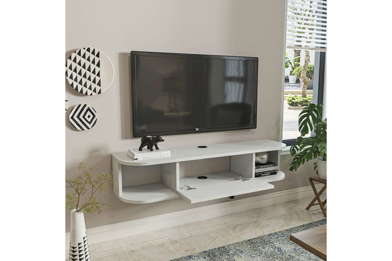 Kalvos Tv-bänk 120 cm - Vit - Möbler - Vardagsrum - Tv-möbler & mediamöbler - Tv-bänkar