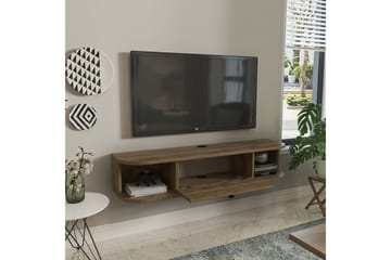 Kalvos Vägghängd Tv-bänk 120 cm med Förvaring i Trä - Brun - Möbler - Vardagsrum - Tv-möbler & mediamöbler - Tv-bänkar