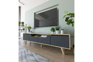 Kollumber Tv-stativ 180x30 cm - Brun/Antracit - Möbler - Vardagsrum - Tv-möbler & mediamöbler - Tv-bänkar