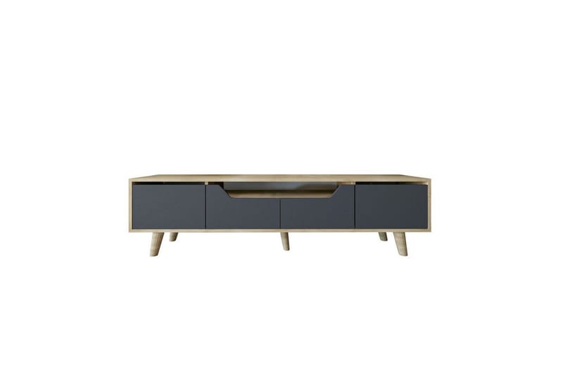 Kollumber Tv-stativ 180x30 cm - Brun/Antracit - Möbler - Vardagsrum - Tv-möbler & mediamöbler - Tv-väggfästen & mediastativ - Tv stativ & väggfästen