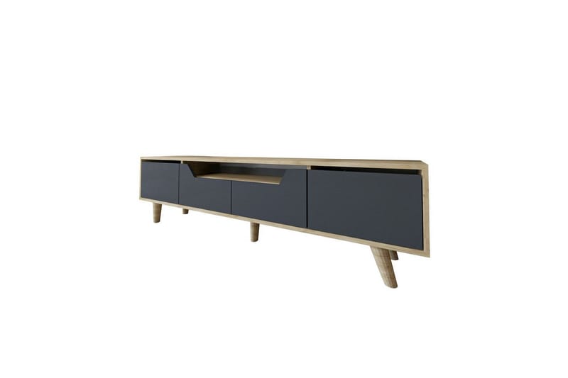 Kollumber Tv-stativ 180x30 cm - Brun/Antracit - Möbler - Vardagsrum - Tv-möbler & mediamöbler - Tv-väggfästen & mediastativ - Tv stativ & väggfästen