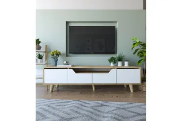 Kollumber Tv-stativ 180x30 cm - Brun/Vit - Möbler - Vardagsrum - Tv-möbler & mediamöbler - Tv-bänkar