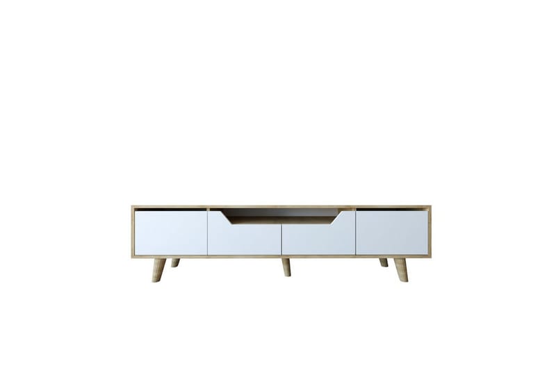 Kollumber Tv-stativ 180x30 cm - Brun/Vit - Möbler - Vardagsrum - Tv-möbler & mediamöbler - Tv-väggfästen & mediastativ - Tv stativ & väggfästen