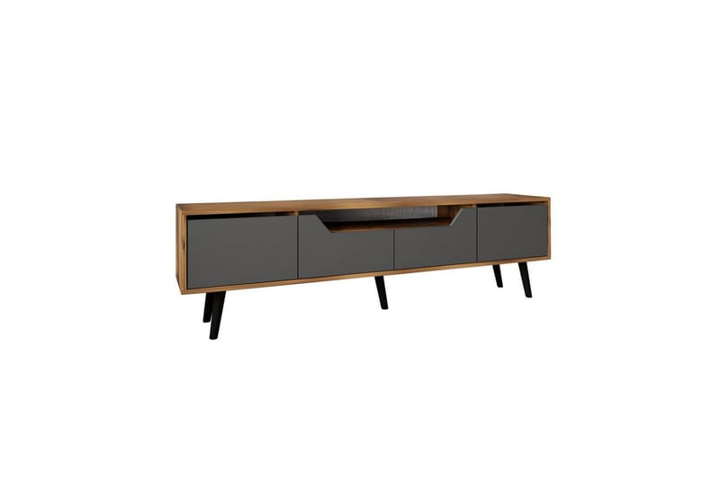 Kollumber Tv-stativ 180x30 cm - Valnöt/Antracit - Möbler - Vardagsrum - Tv-möbler & mediamöbler - Tv-väggfästen & mediastativ - Tv stativ & väggfästen