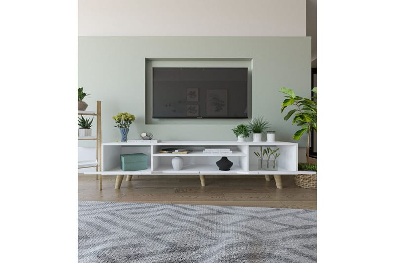 Kollumber Tv-stativ 180x30 cm - Vit - Möbler - Vardagsrum - Tv-möbler & mediamöbler - Tv-väggfästen & mediastativ - Tv stativ & väggfästen