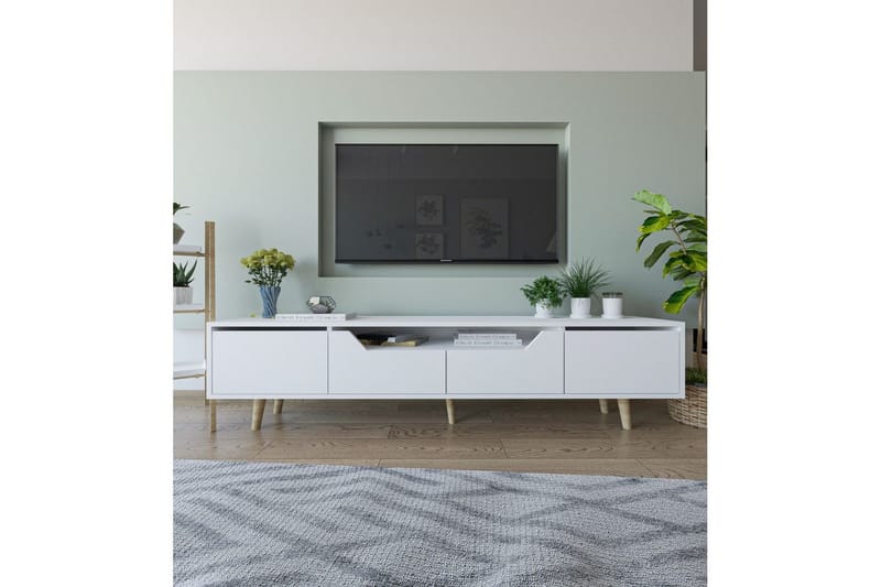 Kollumber Tv-stativ 180x30 cm - Vit - Möbler - Vardagsrum - Tv-möbler & mediamöbler - Tv-väggfästen & mediastativ - Tv stativ & väggfästen