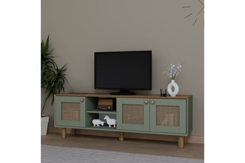 Kuniyoshi Tv-bänk 160 cm - Grön - Möbler - Vardagsrum - Tv-möbler & mediamöbler - Tv-bänkar