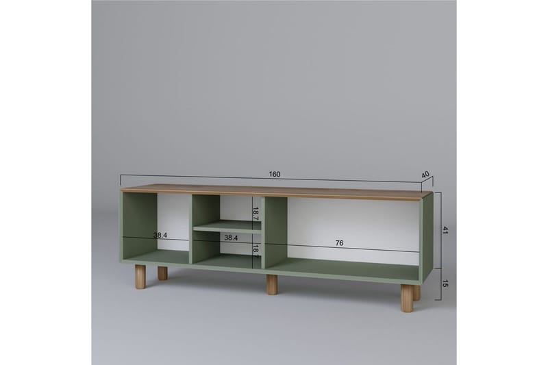 Kuniyoshi Tv-bänk 160 cm - Grön - Möbler - Vardagsrum - Tv-möbler & mediamöbler - Tv-bänkar
